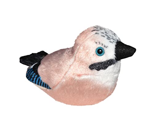 Wild Republic RSPB Eurasischer Eichelhäher, Authentischer Tierlaut, Stofftier, 18 cm, Geschenk für Kinder, Plüschtier, Füllung aus gesponnenen recycelten Wasserflaschen von WILD REPUBLIC