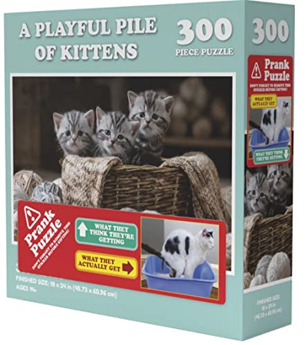 Wilder Games A Playful Stapel of Kittens Prank Puzzle – 300 Teile Puzzle für Erwachsene von WILDER TOYS