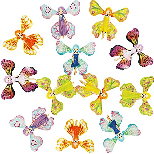 12PCS Fee Fliegende Schmetterlinge Magische, Feenschmetterling Spielzeug mit Gummiband 6 Stile Farbe, Flying Butterfly Schmetterlinge Überraschung Geburtstag Hochzeit Geschenke Valentinstag Deko von WILDPARTY