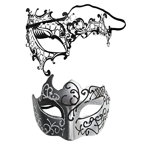 Venezianische Maske Damen Und Herren Maskerade Karnevalsmasken Gesicht Kostüm Fasching Verkleidun Masken Adventskalender Spitze Maske, Venezianische Maske Spitze Damen, Schwarz Sexy Lace Augenmaske von WILLBEST