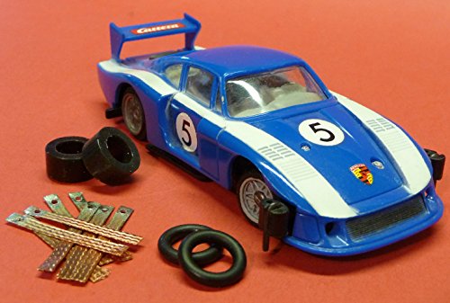 WIM-Slotcar 4-STÜCK Reifen VORNE/HINTEN + 8 Schleifer für Carrera Servo 140 V1 Auto`s von WIM-Slotcar