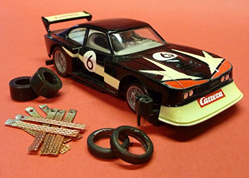 WIM-Slotcar 4-STÜCK Reifen VORNE/HINTEN + 8 Schleifer für Carrera Servo 140 V2 Auto`s von WIM-Slotcar