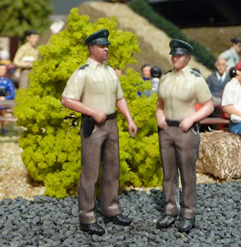 Slotcar 2-STÜCK FIGUREN Polizei Beige/Grüne Uniform von WIM