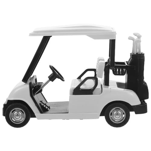 Metall Cart Druckguss Pull Back Action Cart Pullback Fahrzeug Clubs Schreibtisch 1:20 Golf Cart Weiß von WINOMO