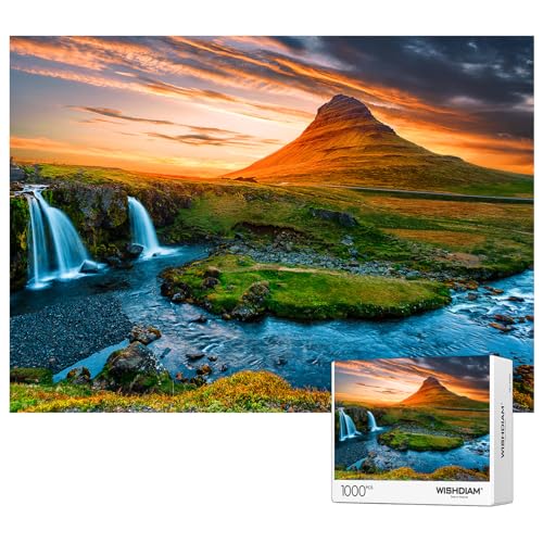 Puzzles 1000 Teile - WISHDIAM Puzzles für Erwachsene - Island Sonnenaufgang Nationalpark Landschaft Natur Unmöglich Harte Herausfordernde Puzzles für Wohnkultur Geburtstagsfeier Geschenke Spielzeug von WISHDIAM