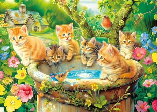 Puzzles 1000 Teile - WISHDIAM Puzzles für Erwachsene - Katzen Kätzchen Haustiere Tierliebhaber Unmöglich Schwer Schwierige Herausfordernde Puzzles für Heimdekoration Geburtstagsfeier Geschenke von WISHDIAM