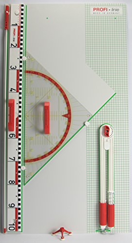 WISSNER 165101.000 aktiv Lernen-Profi-Wandtafelgerätesatz I mit 60cm Geowinkel-RE-Plastic, Mehrfarbig von WISSNER