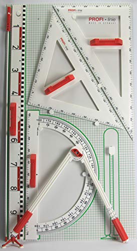 WISSNER 165104.M00 aktiv Lernen-Profi-Magneto Wandtafelgerätesatz III mit großen Winkeln-RE-Plastic, Mehrfarbig von WISSNER