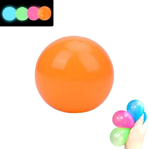 Lumi Balls, Lumiballs, Glorbs Sticky Balls, Lumi Glow Ball, Glorbs Glow In The Dark Balls, Sticky Glow Balls for Ceiling & Wall, Glow In The Dark Stress Balls (Orange,10pcs) von WITTYL