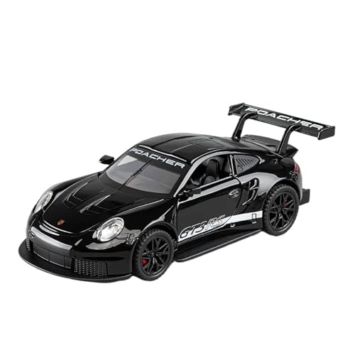 Für 911 GT3RS Sport Auto Modell Spielzeug Fahrzeug Kinder Geburtstag Geschenk Home Decor Auto Spielzeug 1/32 Skala(Black no Box) von WJXNNON