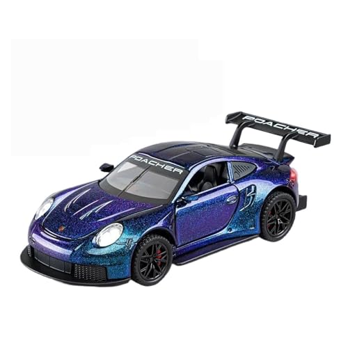 Für 911 GT3RS Sport Auto Modell Spielzeug Fahrzeug Kinder Geburtstag Geschenk Home Decor Auto Spielzeug 1/32 Skala(Purple with Box) von WJXNNON