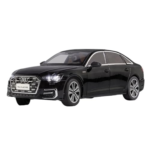 Für Audi A6 L Legierung Auto Diecast Metall Modell Simulation Sound Licht Zurückziehen Spielzeug Sammeln Display Ornament Geschenk 1:18(Black) von WJXNNON