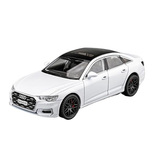 Für Audi A6 Legierung Auto Modell Diecast Spielzeug Metall Fahrzeug Auto Modell Simulation Sound Und Licht Sammlung Kinder Spielzeug Geschenk 1:24(White) von WJXNNON