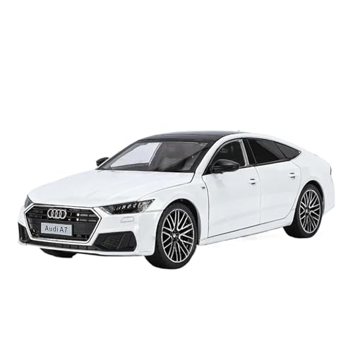 Für Audi A7 Druckguss-Legierung Auto Modell Fahrzeug Miniatur Zurückziehen Sound & Licht Türen Zu Öffnende Sammlung Geschenk 1:24(White no Box) von WJXNNON