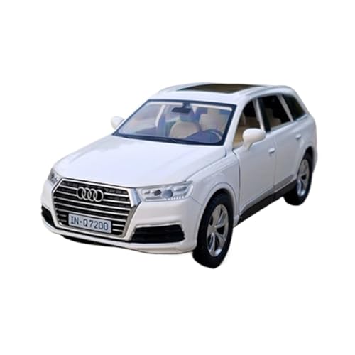 Für Audi Q7 SUV Legierung Automodell Druckguss Metall Automodell Simulation Sound Und Licht Sammlung Spielzeug Geschenk 1:32(White) von WJXNNON