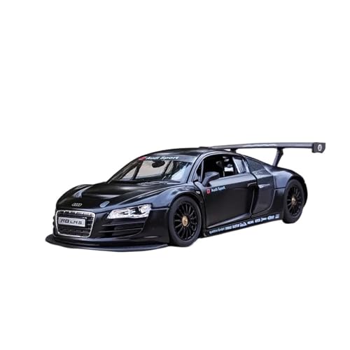 Für Audi R8 Legierung Rennwagen Modell Druckguss Metall Spielzeug Sportwagen Fahrzeuge Modell Simulation Sammlung Geschenk 1:24(Black) von WJXNNON