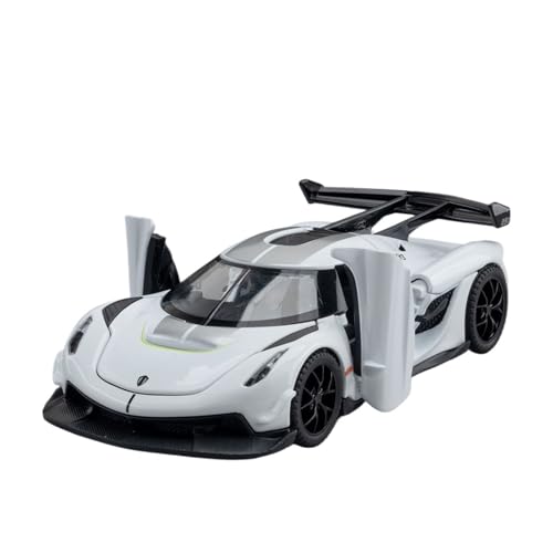 Für Automodell Spielzeug Legierung Karosserie Druckguss Supercar Modelle Türen Geöffnet Sound Licht Kinderspielzeug Geschenke 1:32(White) von WJXNNON