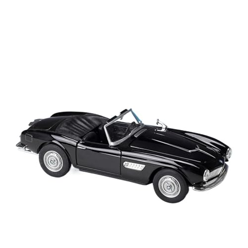 Für BMW 507 Cabrio BMW 507 Softtop 1956 Legierung Automodell Druckguss Fahrzeuge Sammeln Auto Geschenke 1:24(Convertible Black) von WJXNNON