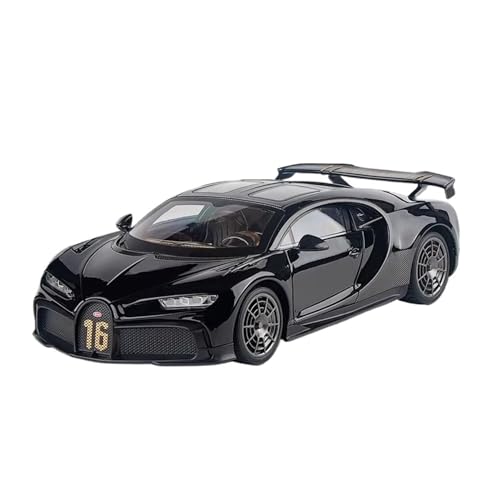 Für Bugatti Chiron Supercar Model Colletable Miniatur Home Decor Diecast Spielzeugfahrzeug Kinder Spielzeug Geschenk 1:18(Black) von WJXNNON