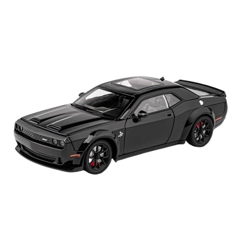 Für Dodge Challenger Legierung Automodell Sound Und Licht Spielzeug Geschenk 1:24(1 24 Black) von WJXNNON