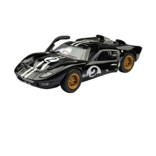 Für Ford 1966 GT40 Legierung Sport Auto Modell Diecast Metall Spielzeug Track Racing Auto Fahrzeuge Modell Sammlung Kinder Geschenk 1:32(Black) von WJXNNON