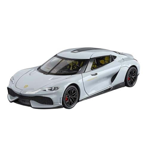 Für Gemini GT Legierung Supersportwagen Modell Sound Und Licht Sammlung Kinder Spielzeug Geschenke 1/24(Gray) von WJXNNON