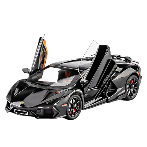 Für Lamborghini Revuelto Legierung Auto Modell Diecast Metall Miniatur Auto Sound & Licht Sammlung Spielzeug Fahrzeuge Geschenke 1:24(Black Box) von WJXNNON