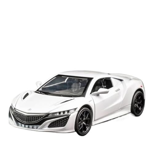 Für Legierung Sportwagen Modell Druckguss & Spielzeugfahrzeuge Metall Super Auto Modell Simulation Sound Licht Spielzeug Geschenk 1:32(White) von WJXNNON