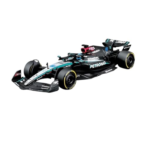 Für Mercedes AMG F1 W15 Legierung Auto Mikrodruckguss Modell Rennwagen Modell Sammlung Ornament Spielzeug Geschenk 1:43(No.63 Dust Cover) von WJXNNON