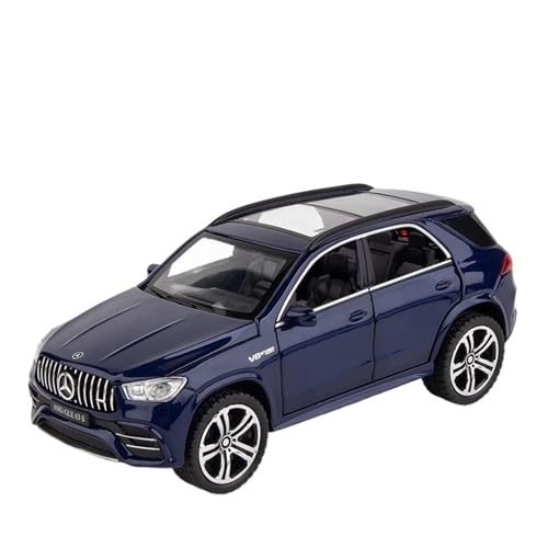 Für Mercedes Benz GLE 63s SUV Legierung Druckguss Modell Auto Zentrale Steuerung Ornamente Simulation Miniaturen Modell Geschenk 1:32(Blue) von WJXNNON