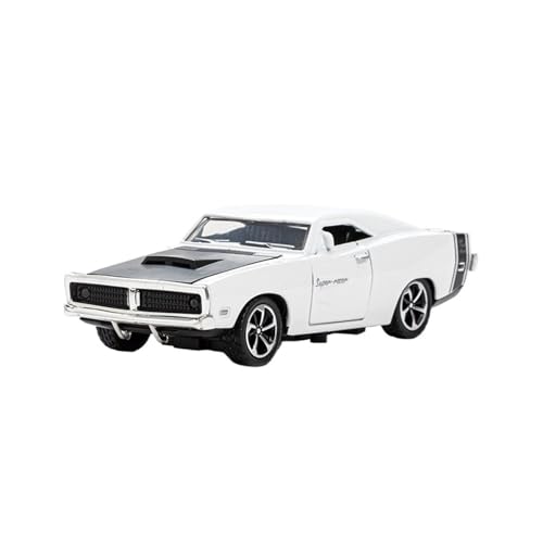 Für Mustang GT Klassische Vintage Legierung Druckguss Auto Modell Zurückziehen Auto Fahrzeug Replik Für Sammlung Geschenk Für Kind 1:32(H1White) von WJXNNON