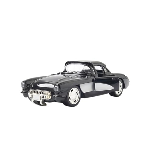 Für Mustang GT Klassische Vintage Legierung Druckguss Auto Modell Zurückziehen Auto Fahrzeug Replik Für Sammlung Geschenk Für Kind 1:32(H2Black) von WJXNNON