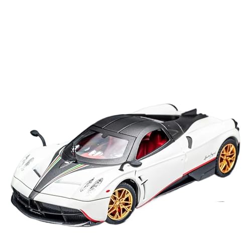 Für Pagani Auto Legierung Auto Modell Super Sport Auto Kinder Spielzeug Auto Junge Sammlung Dekoration Geschenk 1:24(White with Box) von WJXNNON