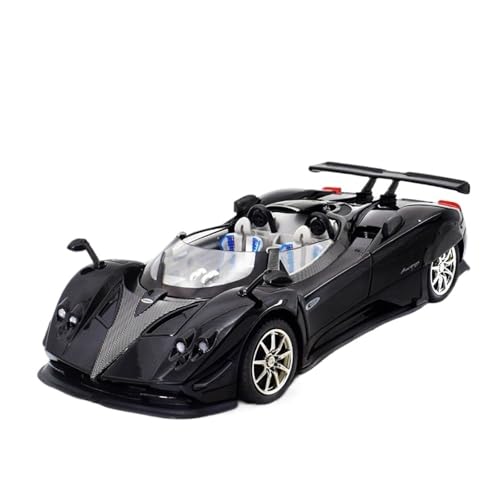 Für Pagani Zonda Supercar Legierung Automodell Sound Und Licht Pull Back Kinderspielzeug Sammlerstück Geschenk 1:24(Black) von WJXNNON