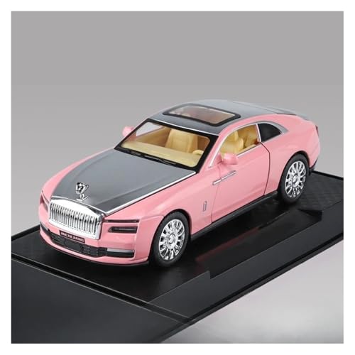 Für Rolls-Royce Legierung Modellauto Spielzeug Simulation Metalldruckguss Sound Beleuchtung Spielzeugauto Kindergeschenkkollektion 1:32(Pink Colour) von WJXNNON