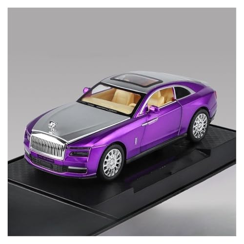 Für Rolls-Royce Legierung Modellauto Spielzeug Simulation Metalldruckguss Sound Beleuchtung Spielzeugauto Kindergeschenkkollektion 1:32(Purple) von WJXNNON