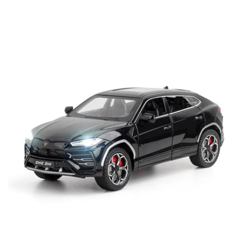 Für SUV Legierung Sport Auto Modell Druck Druck Metall Off-Road Fahrzeuge Auto Modell Sound Licht Sammlung Spielzeug Geschenk 1:24(Black) von WJXNNON