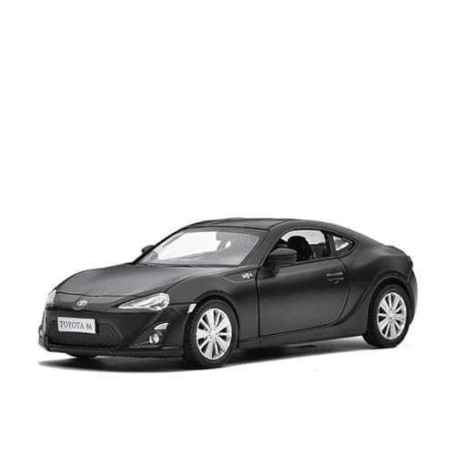 Für Toyota 86 Oldtimer-Legierung Sportwagenmodell Druckgussmetall Spielzeugfahrzeuge Automodellsammlung Simulation Geschenk 1:36(Matte Black) von WJXNNON