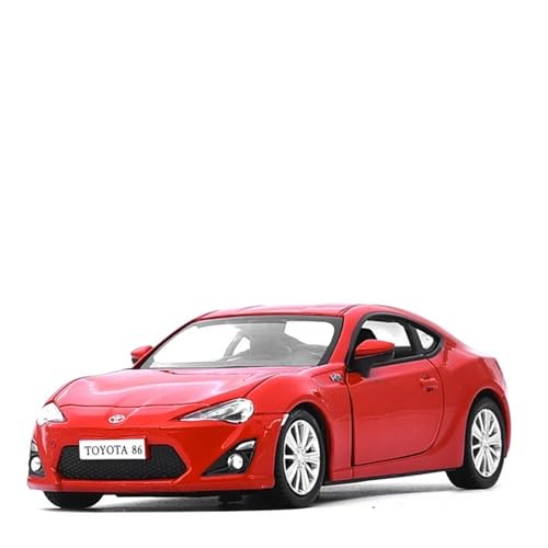 Für Toyota 86 Oldtimer-Legierung Sportwagenmodell Druckgussmetall Spielzeugfahrzeuge Automodellsammlung Simulation Geschenk 1:36(Red) von WJXNNON