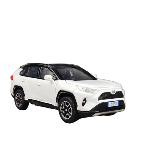 WJXNNON Für Toyota RAV4 SUV Legierung Druckguss Spielzeug Auto Modell Sound Und Licht Zurückziehen Kinder Spielzeug Sammlerstücke1:32(White) von WJXNNON