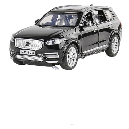 Für Volvo XC90, Legierungsautomodell, Druckgussmetallmodell, Sound & Licht, Kinderspielzeug, Geschenk, 1:32(Black) von WJXNNON