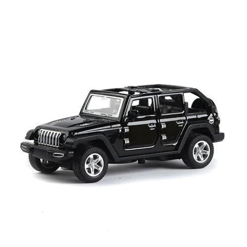 Für Wrangler Legierung Auto Modell Simulation Geländewagen Pull Back Auto Dekoration Ornamente Sammlung 1:36(Black Convertible) von WJXNNON