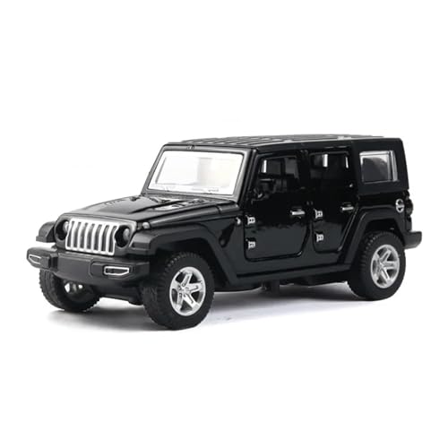 Für Wrangler Legierung Auto Modell Simulation Geländewagen Pull Back Auto Dekoration Ornamente Sammlung 1:36(Black Hardtop) von WJXNNON