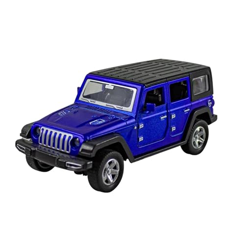 Für Wrangler Legierung Auto Modell Simulation Geländewagen Pull Back Auto Dekoration Ornamente Sammlung 1:36(Blue Hardtop) von WJXNNON