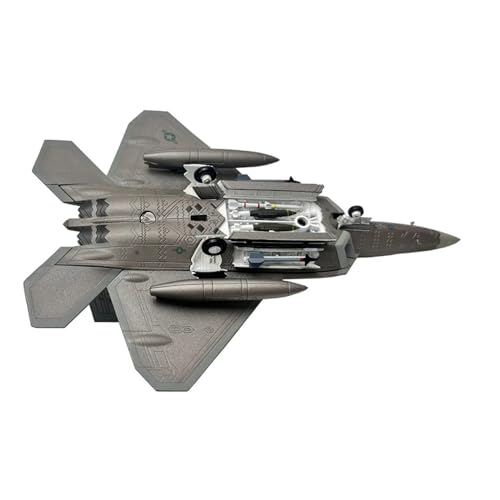 WJXNNON 1/100 Für US F-22 F22 Raptor Battled Version Kampfflugzeug Druckguss Metall Flugzeug Flugzeug Modell Geschenk (Size : F-22 Model 2) von WJXNNON