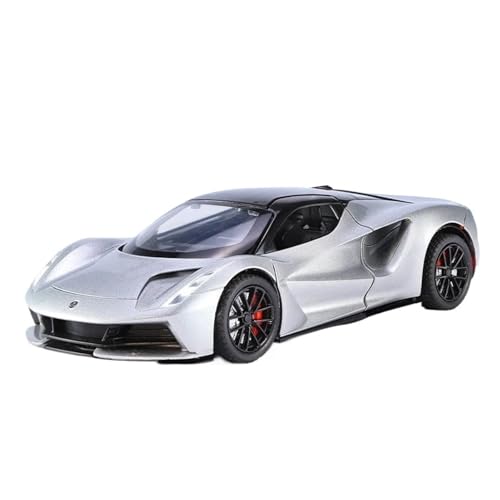 WJXNNON 1/24 Für Lotus Legierung Modell Autos Spielzeug Simulation Türen Geöffnet Sport Auto Mit Licht Und Sound Fahrzeug Geschenke(Silver) von WJXNNON