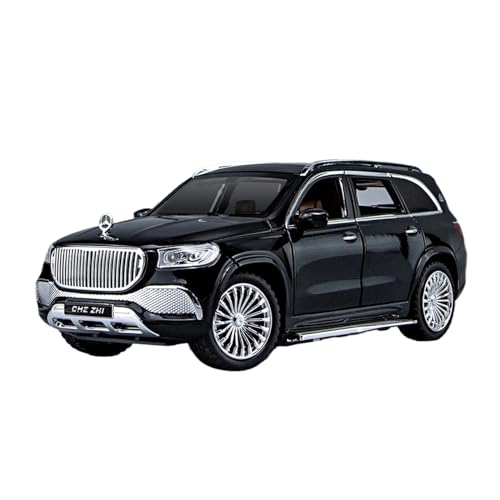 WJXNNON 1:24 Für Benz Maybach Gls600 Legierung Automodell Sound Und Licht Pull Toy SUV Offroad-Kollektion Dekoration Geschenk(Black) von WJXNNON