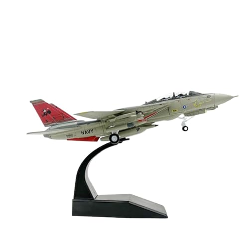 WJXNNON Druckgussmodell, Geschenke für Erwachsene für F-14-Flugzeuge, Flugzeugdisplay, Kampfflugzeug für Zuhause, Büro, Regal, Cafés, Maßstab 1/100 von WJXNNON