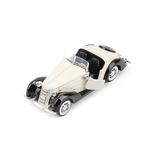 WJXNNON Für 1:32 Fahrzeugmodell Super Classic Pull Back Spielzeugauto Pädagogische Sammlung Tür Offenes Automodell Geschenk(White) von WJXNNON