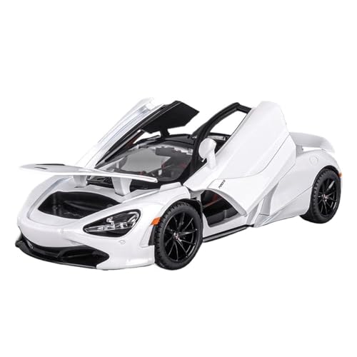 WJXNNON Für 720S Modell Sport Auto Spielzeug Legierung Druckguss 4 Türen Geöffnet Sound Licht Autos Modelle Geschenke 1:24(White) von WJXNNON